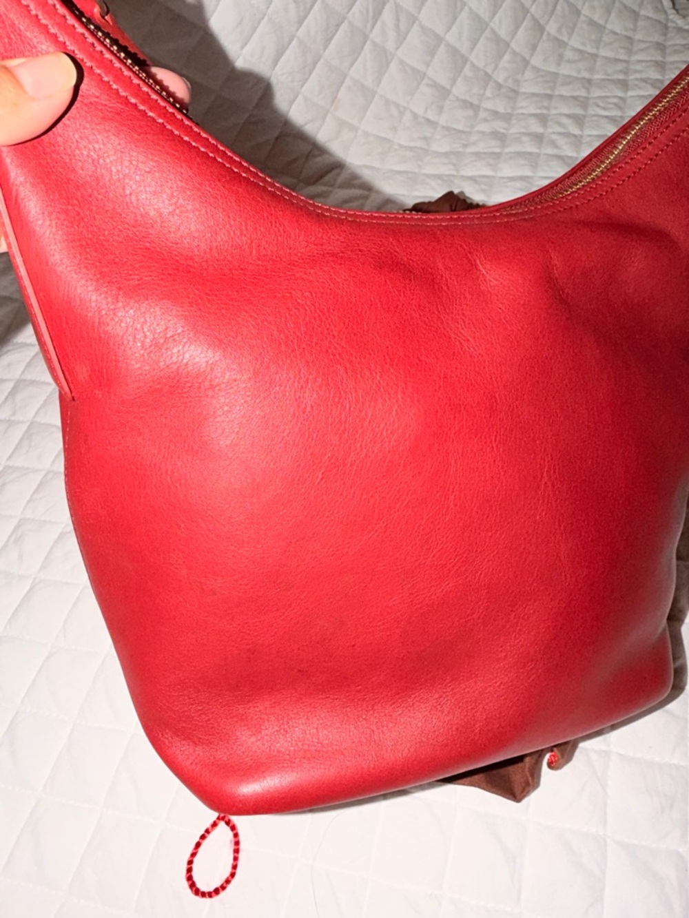 Coach Red Leather Shoulder hobo Vintage - Picture 12 of 16